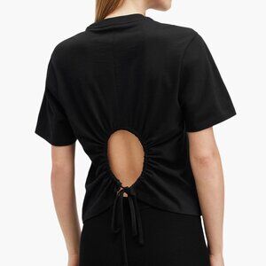 All Saints Holli Cotton T-Shirt in Black Size XS NWT